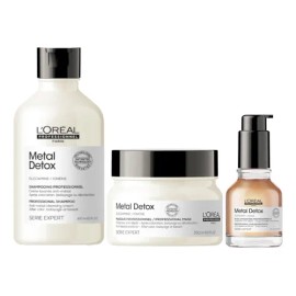 Kit Shampoo  Mascara  Serum Metal Detox Loreal                                                                                                        