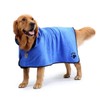 PETCUTE Dog Bathrobe - Super Absorbent, Quick Drying, Blue, Cartoon