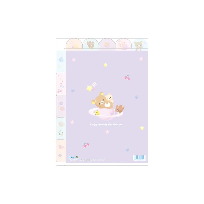 FA15502 Rilakkuma Vertical and Horizontal Index Holder (5 Pockets)