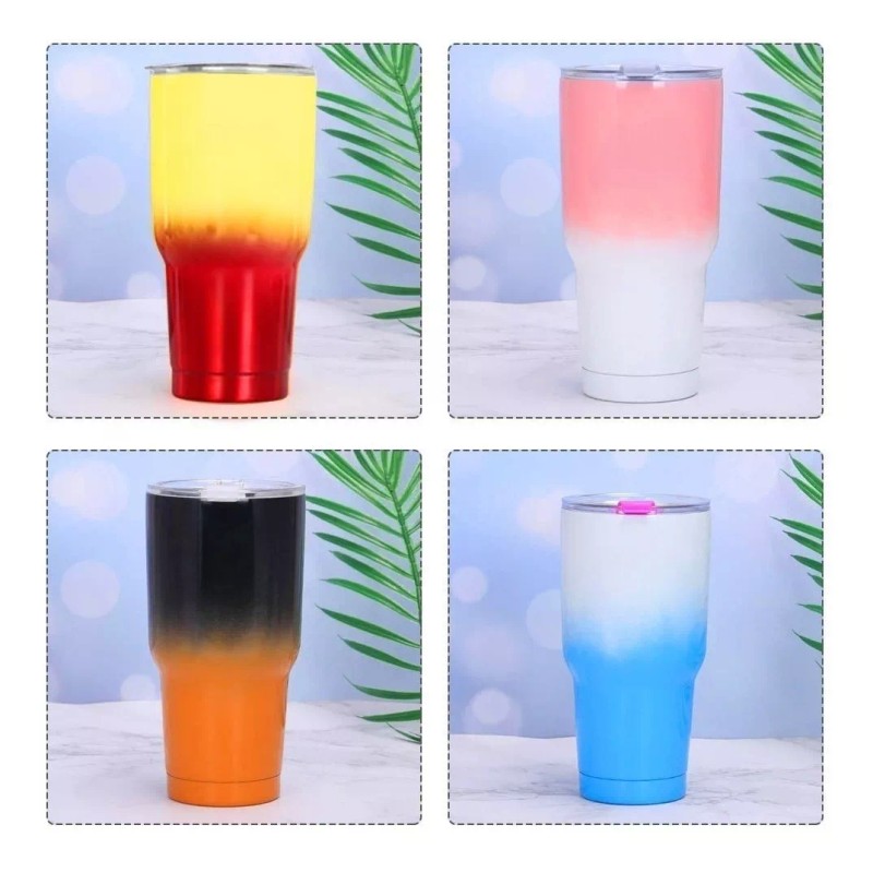 EG Vaso Tipo Termo Playero Con Tapa De 840 Ml