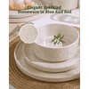 Famiware Nebula Plates and Bowls Sets, 12 Pieces Dinnerware Sets,