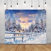 Winter Forest Wonderland Christmas Backdrop for Photoshoot 10x8ft Forest Reindeer