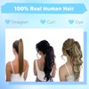 FUOTONBUTY Claw Clip Ponytail Extension 100% Real Remy Human Hairpiece
