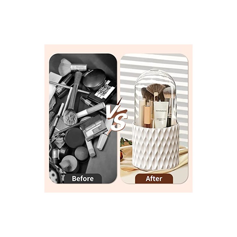 FIVAVA Make Up Organiser 360° Rotatable Makeup Brush Storage 5