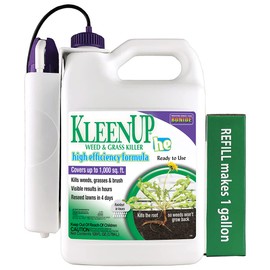 Bonide KleenUP Weed & Grass Killer High Efficiency Formula, 128 oz Ready-to-Use with Power Wand & Refill, Fast Acting Formula Kills Weeds & Roots