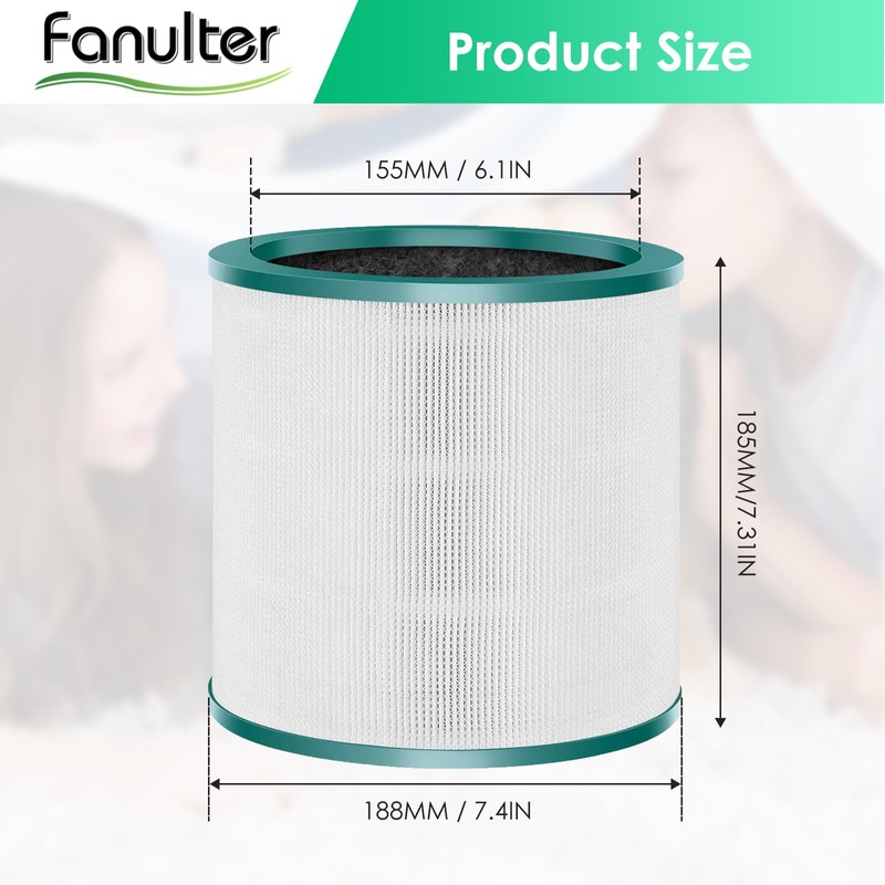 Fanulter TP01 HEPA Filter Replacement Compatible with Dyson Tower Purifier