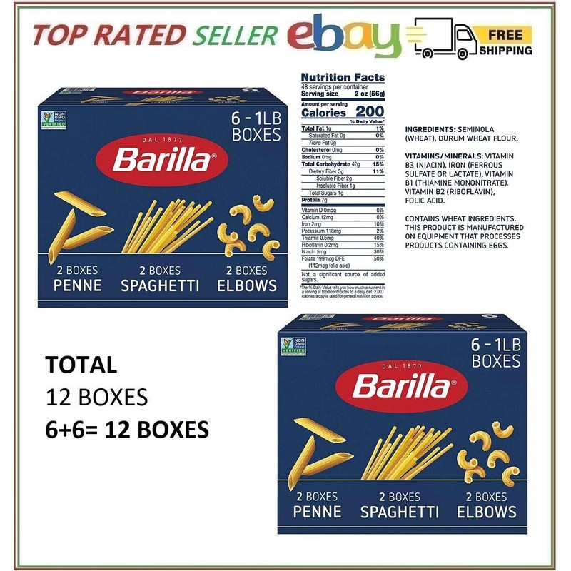 Barilla 12 BOXES - Barilla Pasta Variety Pack (Total 12