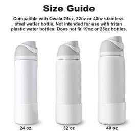 Silicone Boot for Owala Water Bottle 32 oz, 2PCS Anti-Slip Protective Sleeve for FreeSip/Twist/Flip Water Bottles, BPA Free, Dishwasher Safe, Bottom Bumper Cover Cup Accessories