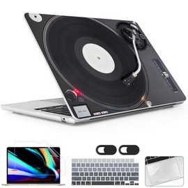 Lepeoac for MacBook Air 15 inch Case 2023 2024 2025 Release A3241 M4 A3114 M3 A2941 M2 with Liquid Retina Display & Touch ID, Hard Shell with Screen Protector & Webcam Cover, DJ Turntable