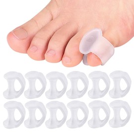 GXGM 12 Stück Hallux Valgus Korrektur Zehenspreizer für den Kleine Zehe, Hammerzehen Korrektur, Zehenspreizer Kleiner Zeh, Hallux Valgus Schiene/Bandage in Universalgröße