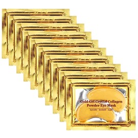 24K Gold Eye Mask - Reduce Wrinkles and Fine Lines, Treat Puffy Eyes and Dark Circles Eye Gels, Look Less Tired Anti-Aging and Wrinkle (200 Pairs)