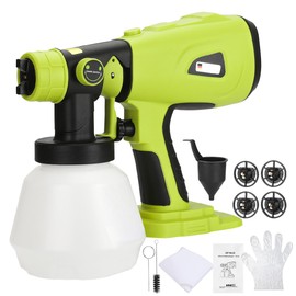 Aliarm Cordless Paint Sprayer for Ryobi One+ Plus 18V Li-ion Battery,200W HVLP Brushless Motor Handheld Paint Sprayer Gun with 4 Size Nozzles 3 Patterns for Furniture Walls Fence Door(No Battery)
