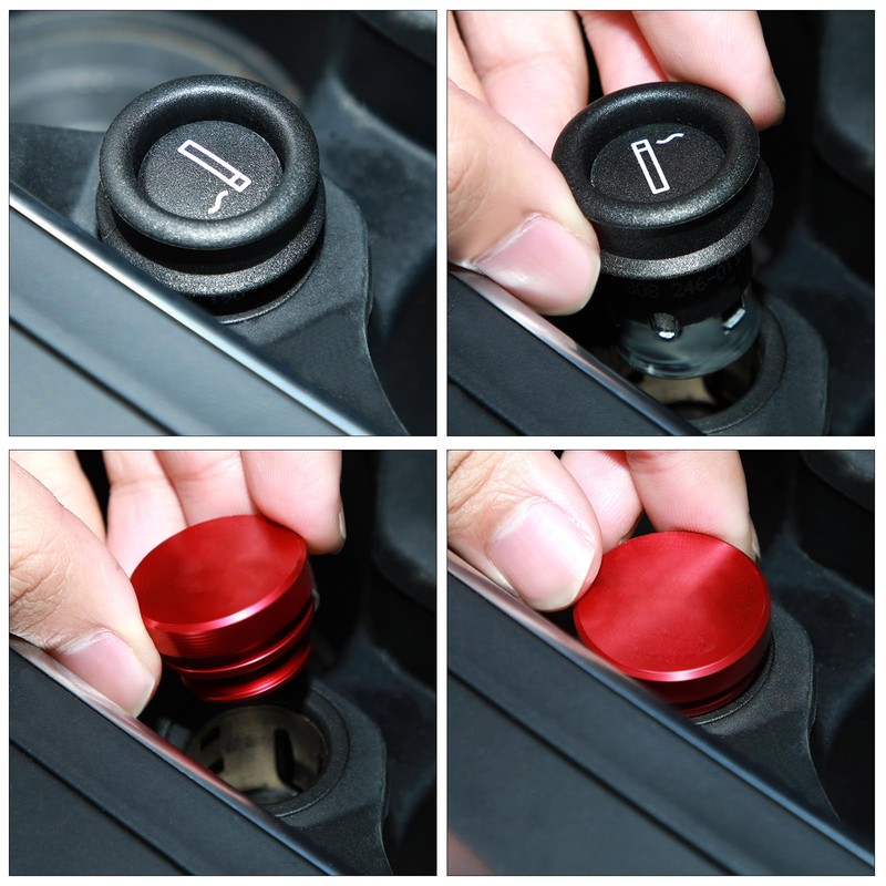 Frienda 2 Pieces Aluminum Dustproof Plugs Billet Dustproof Plugs 12-Volt