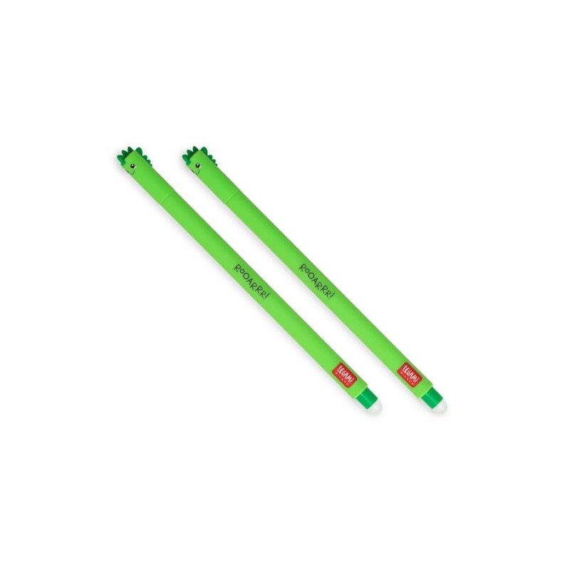 LEGAMI Erasable Gel Pen - Dino, Thermosensitive Ink, 0.7 mm