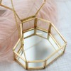 Flip Love Heart Shaped Geometric Glass Jewelry Box Glass Ring