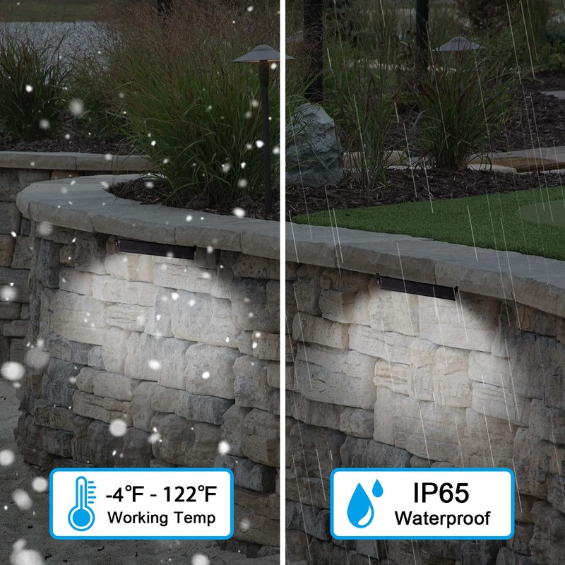 Lecotresy Modern 7inch 3W Hardscape Lighting,5000K Daylight White Retaining Wall