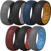 Egnaro Silicone Ring Men 1/4/5/6/7 Multipack of Breathable Mens Silicone
