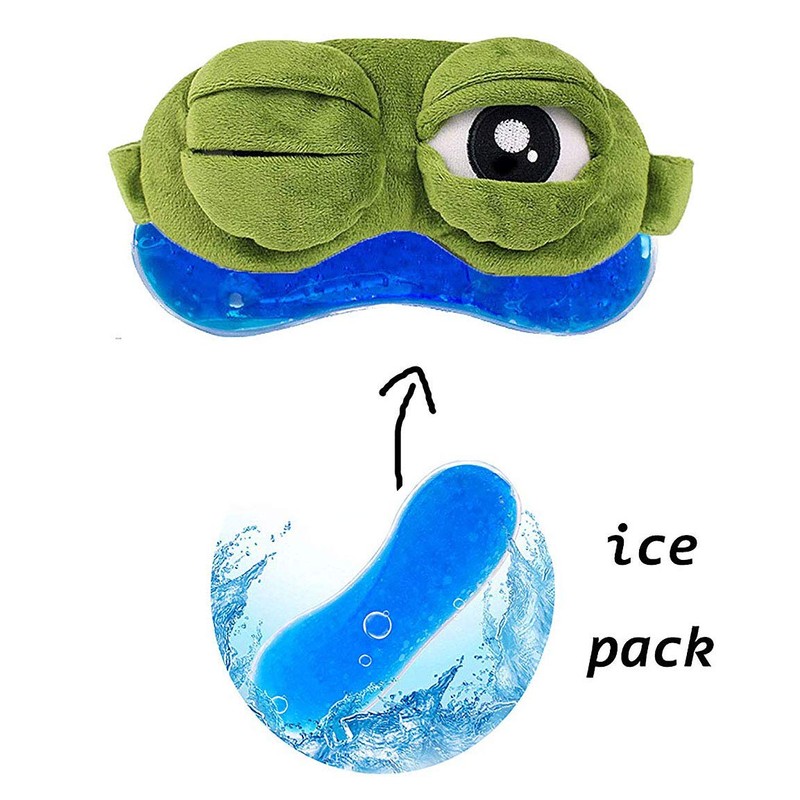 Linian Creative Cartoon Frog Eye Mask Funny Sleeping Mask Novelty