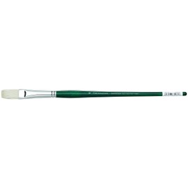 Grumbacher Gainsborough Flat Oil and Acrylic Brush, Hog Bristle, Size 10 (1271F.10)