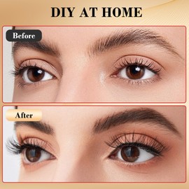 Miuffue Cluster Eyelash Extensions 165 PCS Cluster Lashes Wispy DIY Individual Lashes Cluster Super Thin Band Eyelash Clusters Soft Mink False Eyelashes Mixed Tray(C-8-16mix)