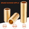 ExcInter 1/2" BSP 60mm Long Brass Running Nipple Threaded Plumbing