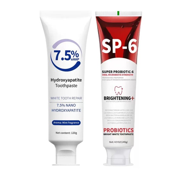Hydroxyapatite Toothpaste SP-6 Probiotic Toothpaste Set for Enamel Protection and