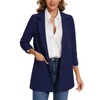 MINTLIMIT Women's Casual 3/4 Ruched Sleeve Lapel Button Slim Work