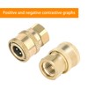 Awpeye 3 Pack Pressure Washer Coupler, Brass Fittings, 1/4 Inch