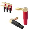 VCELINK Right Angle Banana Plugs 4 Pairs/8 Pack, 90 Degree