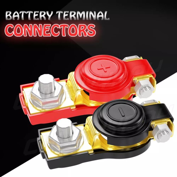 CHUSYYRAY Pair Car Battery Terminal Connectors Universal Positive Negative Wire