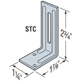 (200 Count) Simpson Strong-Tie STC - 1-1/4-Inch x 1-7/8-Inch x 2-3/4-Inch Roof Truss Clip
