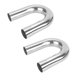 A-KARCK U Bend Exhaust Pipe 2.5” OD 2 Pack, 180 Degree Stainless Steel Exhaust Tube Mandrel Bend