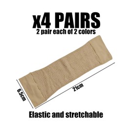 HINFHI 4 Pairs Of Arm Covers, Elastic Arm Covers, Sports Equipment, Pressurized Sleeves, And Hand Shaping Sleeves.