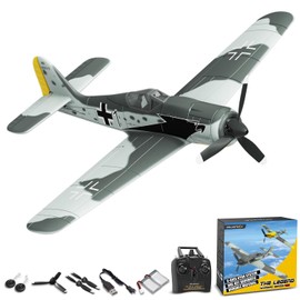 VOLANTEXRC RC Plane FW190 Fighter 4CH Remote Control Airplane RTF with Aileron, Gyro, Aerobatics & 3 Modes to Fly, Hobby Radio Controlled Warbird Aircraft for Adults, Beginners (761-17)