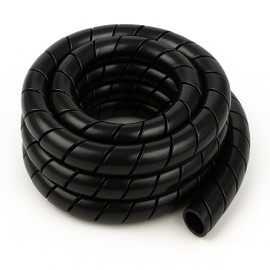 Electriduct 3 Inch Heavy Duty Spiral Wrap HDPE Flexible Plastic Cable Sleeve Hose Protector 5 Feet - Black