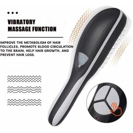 The Original Therabrush, 2-in-1 Electric Scalp Massage Brush and Applicator Bottle, 3 Modes Vibration Massage Comb, Scalp Massager with Red and Blue Light for Scalp Care