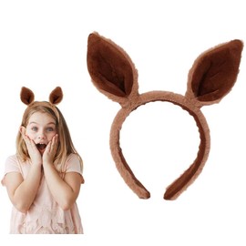 Cute Kangaroo Headband - Animal Ears Headband, Party Animal Cosplay Costume Headbands,Multifunctional Hair Compression Face Wash Hair Accessories