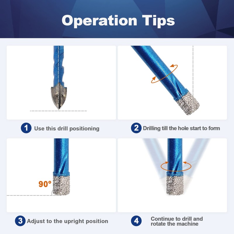 Diamond Drill Bit - BRSCHNITT 1/4 inch Masonry Drill Bits
