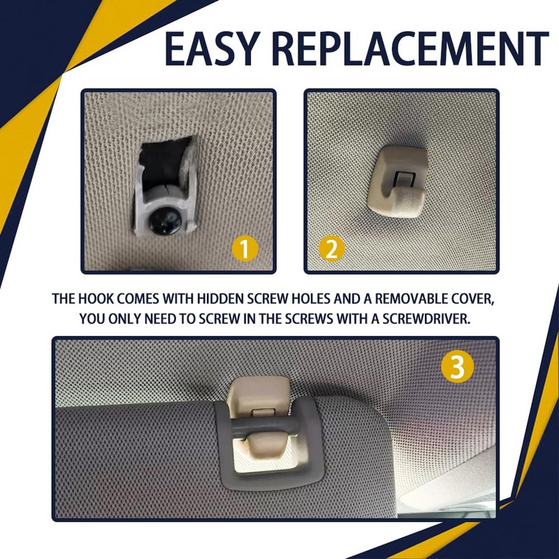 RGOAANC 2PCS Sun Visor Support Clip Retainer, Interior Sun Visor