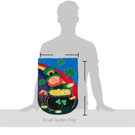 Lucky Irish Garden Flag Stand Kit Wall Hanging Decor for Home Stake Patio Post Embroidered St Patrick's Day Decorations Welcome Yard Sign Applique Tapestry Sewing Spring Handcraft Gifts for Grandma