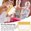 Bolsa transparente con cierre, bolsa de maquillaje transparente para mujeres