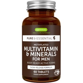 Igennus Methylated Men's Multivitamin – 21 Slow Release, Highly Bioavailable Nutrients with Active B-Vitamins – MTHFR Support for Energy, Heart Health & Overall Wellness – Clean Label, Vegan – 60 Easy-to-Swallow Tablets