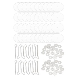 PATIKIL 50mm Doll Joints, 20 Set Removable Cotter Pin Joints Connector and Acrylic Tray for Bear Limbs Making Head Joints DIY Crafts Accessories