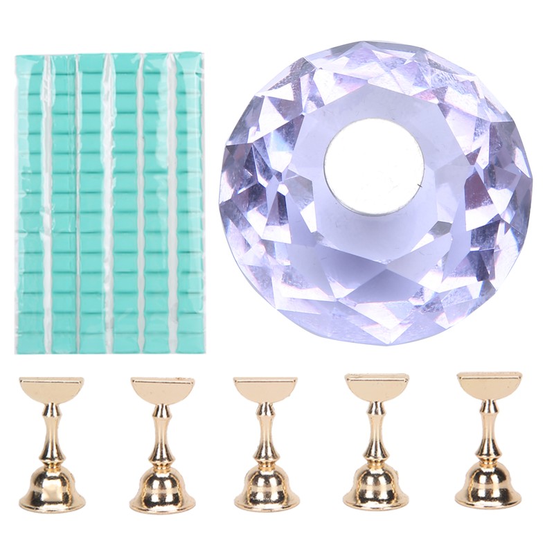 Nail Art Display Stand Set Magnetic Crystal Holder Practice Showing