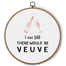 BitKAM Funny Champagne Bar Round Wall Art Decor, Champagne Gifts for Women Canvas Prints Framed, Bartender Gifts Wall Hanging Decorations for Home Bar Cart Club Kitchen, 10x10 Inch Wall Sculptures