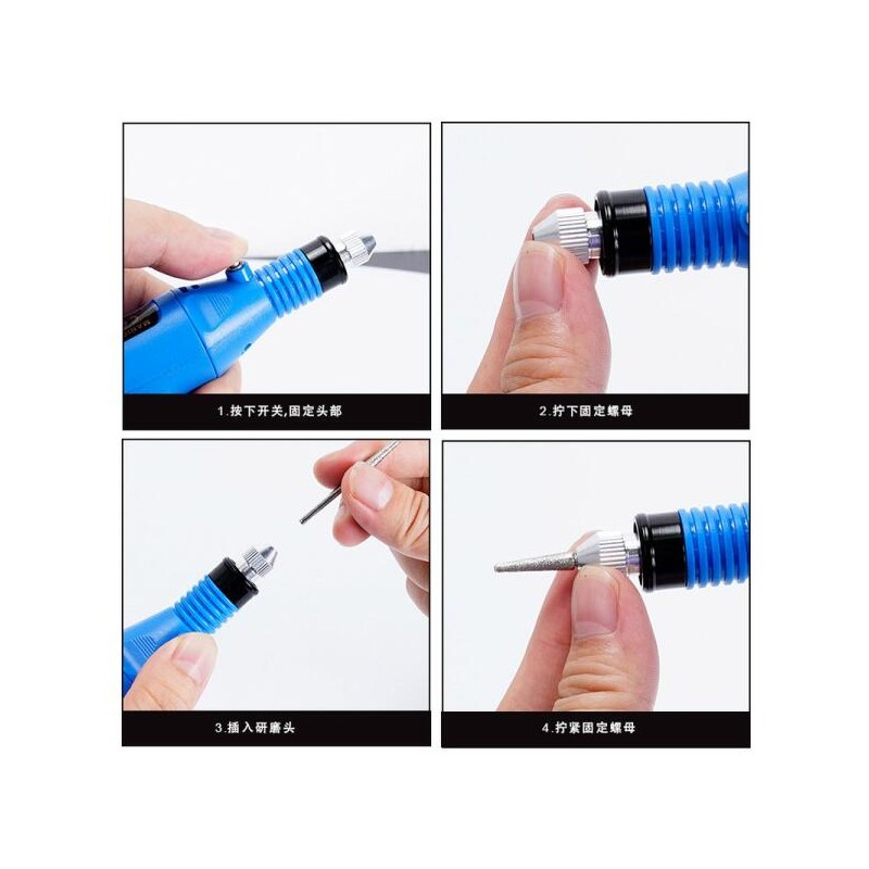 Whitesander 네일 손톱 야스리 관리 네일파일 손톱가는기계 기계 [블루샌더 6비트