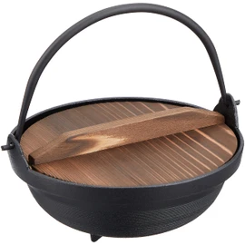 TKG Endo Shoji One-Person Yamato Pot 18 cm Outer diameter x Depth (mm) 177 x 42.0 Wood Lid Size (mm) 160 Weight (kg) 0.42 Lightweight Aluminum with Stacking Lid for Commercial Use QYM03018