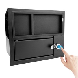 HQPASFY Center Console Safe Vault Safe Box with Fingerprint Lock Compatible with 2014-2021 Toyota Tundra 5.7L V8 Replace# 00016-34174 Secure Storage for Valuables, and Personal Items