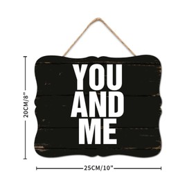 DecStic You and Me Wooden Signs Plaque Bible Verse Classic Wall Art Home Decoration for Home Room Office Garden Kitchen Housewarming Gift 8x10in