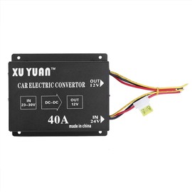 KIMISS Car Power Straightener Voltage Reducer DC 24 V to 12 V Power Converter Electric Inverter Voltage Reducer Step Down Transformer (24 V to 12 V / 40 A / 480 W)